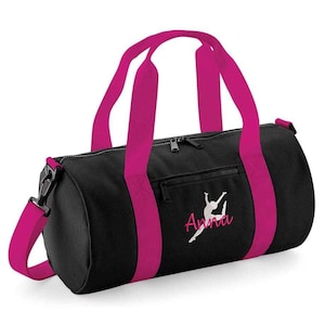 Personalisierte Tanztasche für Mädchen, Ballett-Reisetasche Gym Kit, tanzende Lauftaschen, Ballerina-Schuhe, Kinder zurück in der Schule, Accessoires, individueller Name
