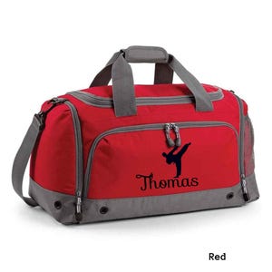 Personalised Karate Holdall Bag, Kids Martial Arts, Boys Girls Uniform, Judo Kit Children&#39;s Taekwondo