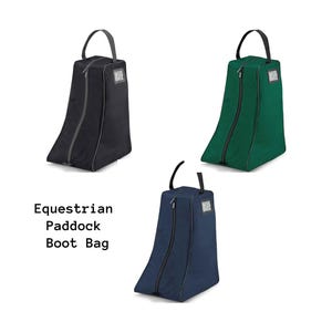 Personalised Equestrian Boot Bag, Field Boot Bag, Embroidered Horse Design, Children&#39;s Boot Bag, Barn Gift, Custom Boot Bag