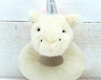 Hochet doux licorne, hochet animal, jouet pour bébé, peluche pour bébé, cadeau bébé, cadeau nouveau-né