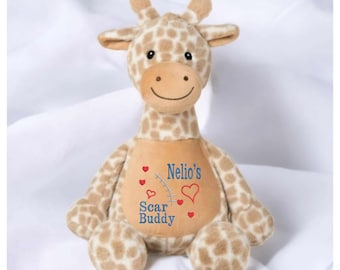 Personalized Giraffe Scar Buddy: CHD Awareness, Heart Surgery Gift
