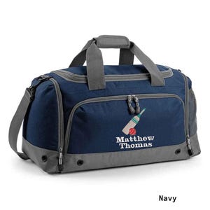 Personalisierte gestickte Cricket-Tasche Reisetasche, Geschenke für Jungen, Geschenke für Mädchen, Cricket-Logo