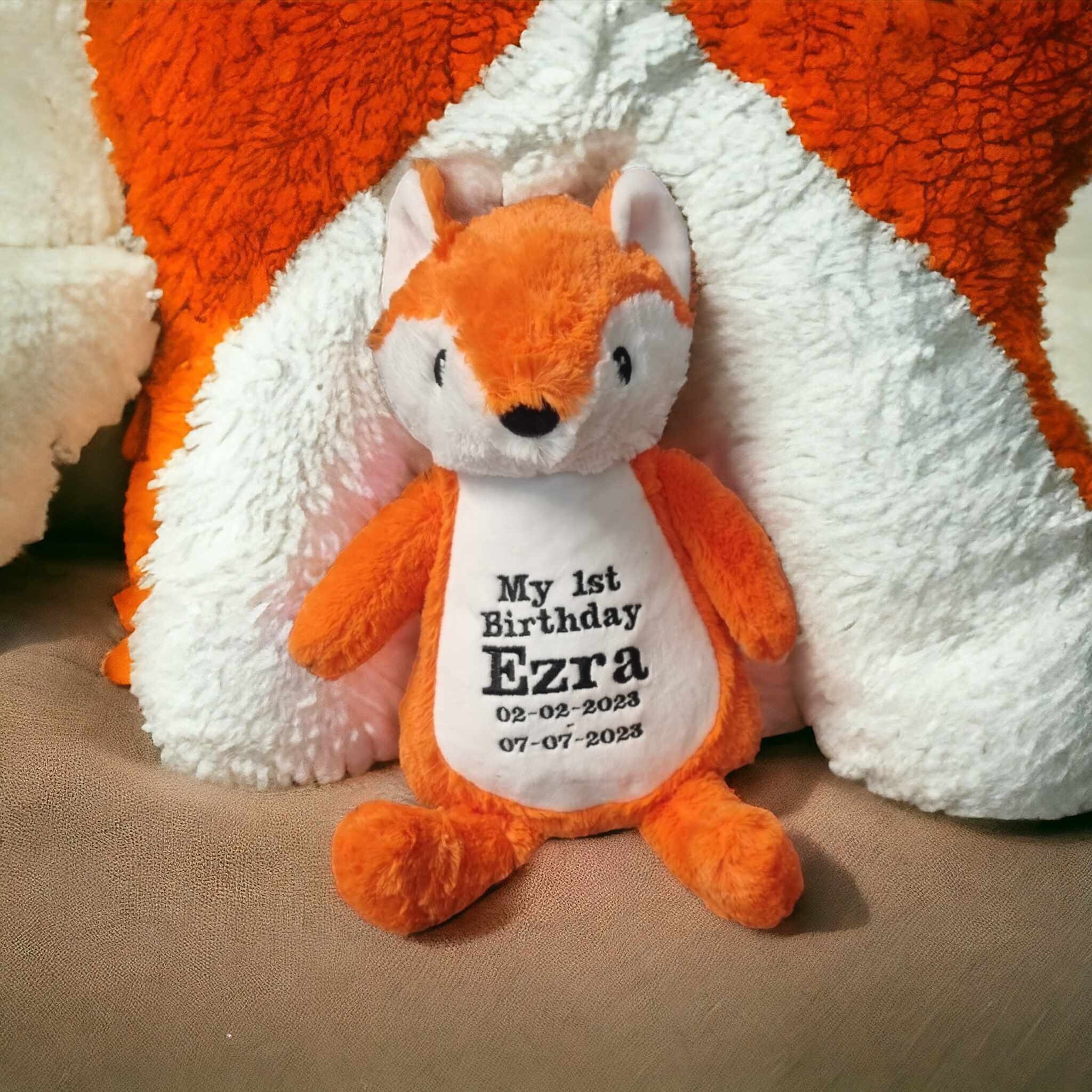 Personalised Fox Teddy Fox Soft Toy Personalised Bear Plush Fox