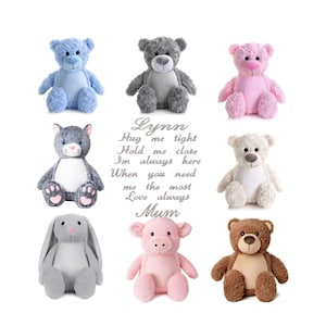 Personalised Teddy Keepsake Gift, Hold Me Close Worry Bear, Worry Teddy, Brave Teddy Bear, Nanny, Nan, Grandad, Daddy, Mummy, Grandparent