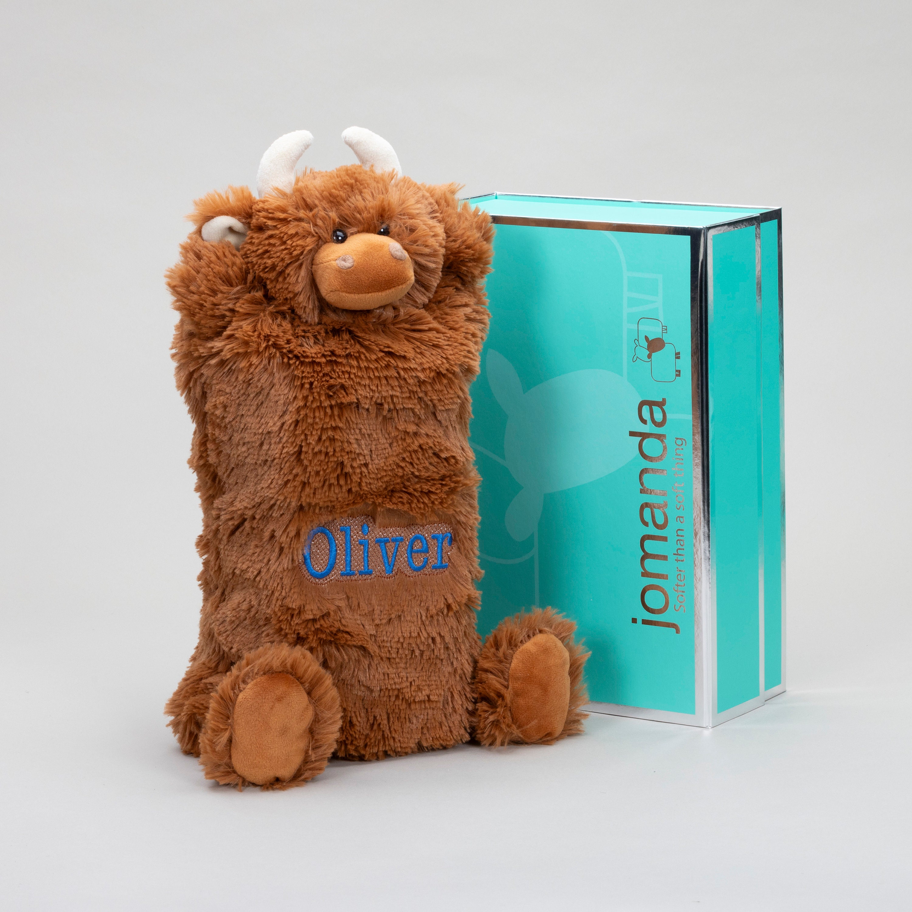Personalized Highland Cow Hot Water Bottle Cover: Plush