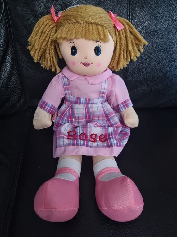 Christmas. Birthday Personalised Large Rag doll Raggy Doll 50cm lovely gift 