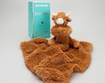 Personligt Highland Cow-täcke med presentask