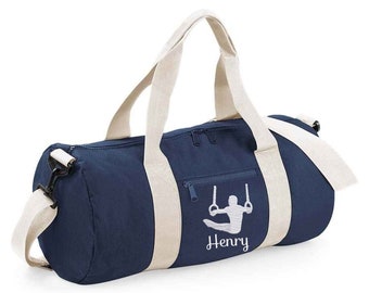 Personalized Gymnastics Barrel Bag: Embroidered Gymnast, Back To School