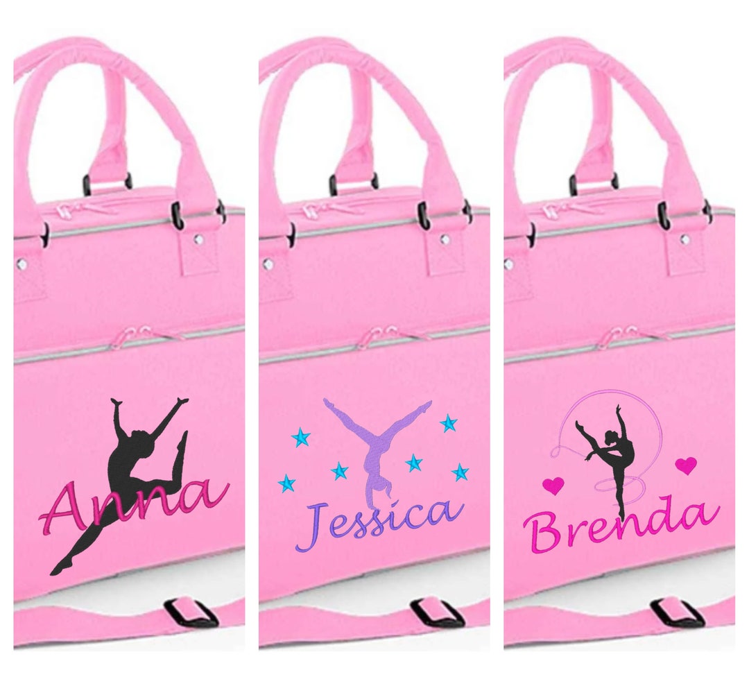 Personalised Embroidered Dance Bag Embroidered Bag Name and Etsy