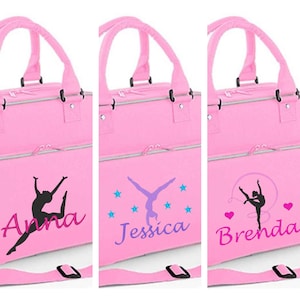 Personalisierte gestickte Tanztasche, bestickte Tasche, Name und gesticktes Design, individuelles Design, Farbauswahl