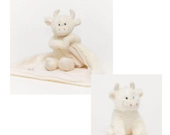 Highland Cow-täcke och mini-Highland Cow-presentset för babyn, presentask för blivande mamma och bebis, babypresenter i Storbritannien