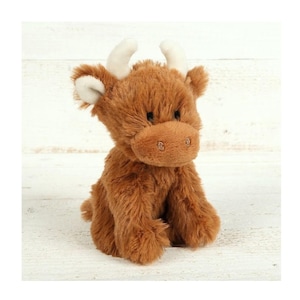 Highland Cow Soft Toy, Mini, Cuddly Toy, Cow Gift, Newborn, Present, Toy, Boy, Cute, Girl, Baby Gift