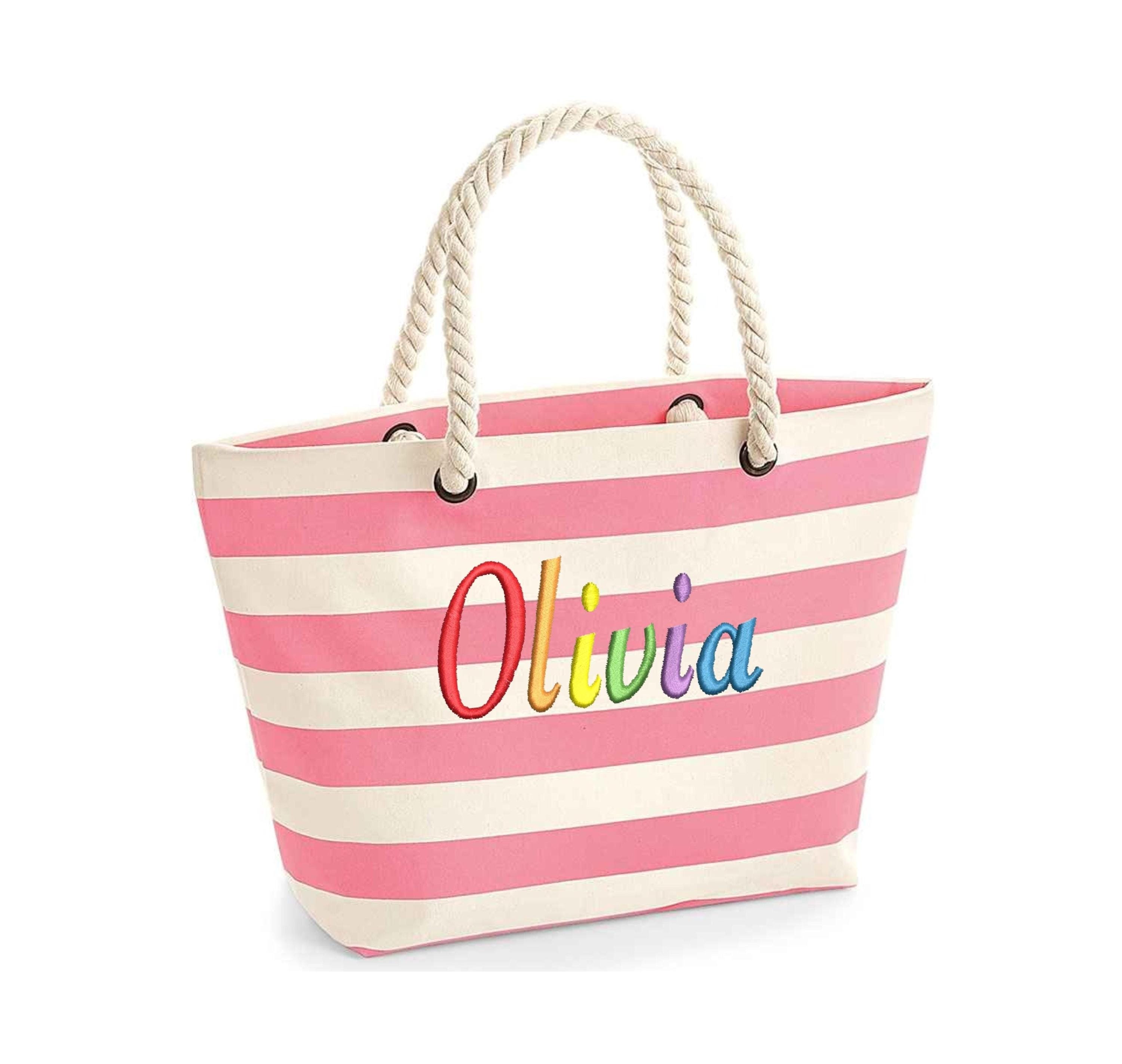 Personalised Beach Bag Personalised Holiday Bag Personalised Holdall Personalised Swimming Bag personalized Beach Bag pink Beach Bag Etsy Ireland