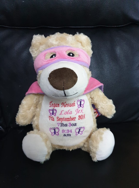 Personalised Teddy Bears New baby gift Cubbies Embroidered Etsy