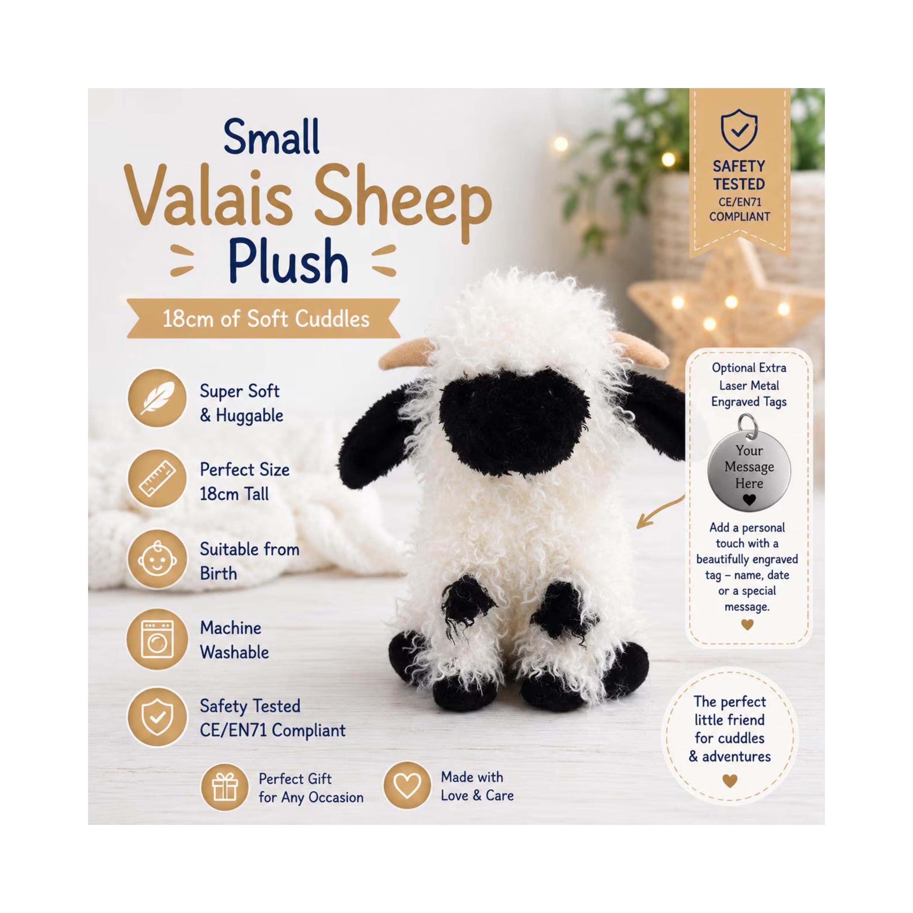 Valais Sheep Plush Toy: Small Cuddly Sheep Gift (18cm) - Etsy