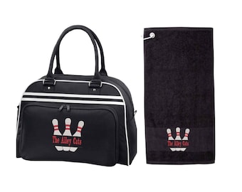 Sac de boules de bowling brodé personnalisé Sac de bowling personnalisé, cadeau bowling, cadeau pour elle, cadeau pour elle, sac personnalisé, sac de boules