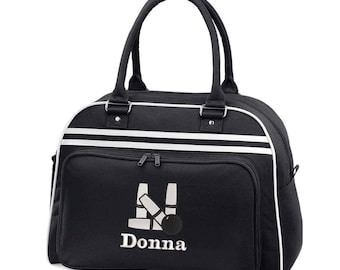 Personalized Embroidered Candlepin Bowling Bag & Towel Set