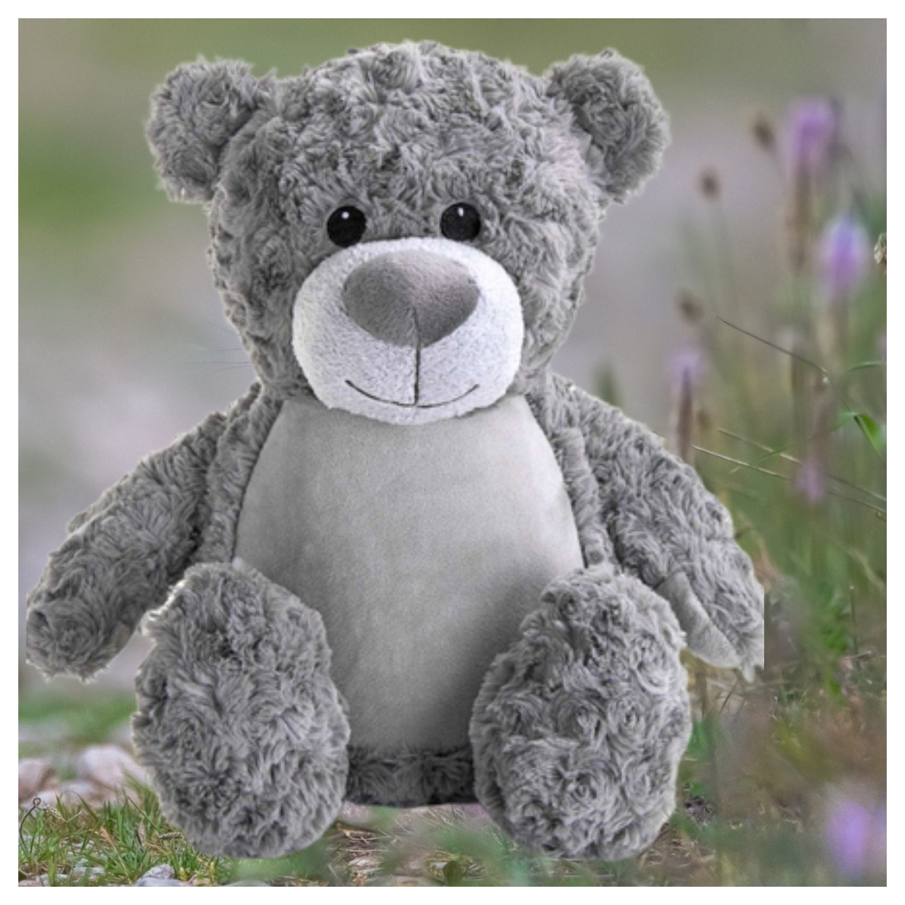 Personalised Embroidered Grey Teddy Bear Soft Toy New Baby or - Etsy UK