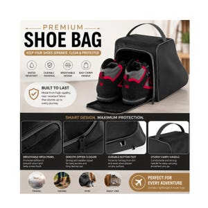 Bolsa personalizada para botas de senderismo: monograma bordado, almacenamiento para botas embarradas