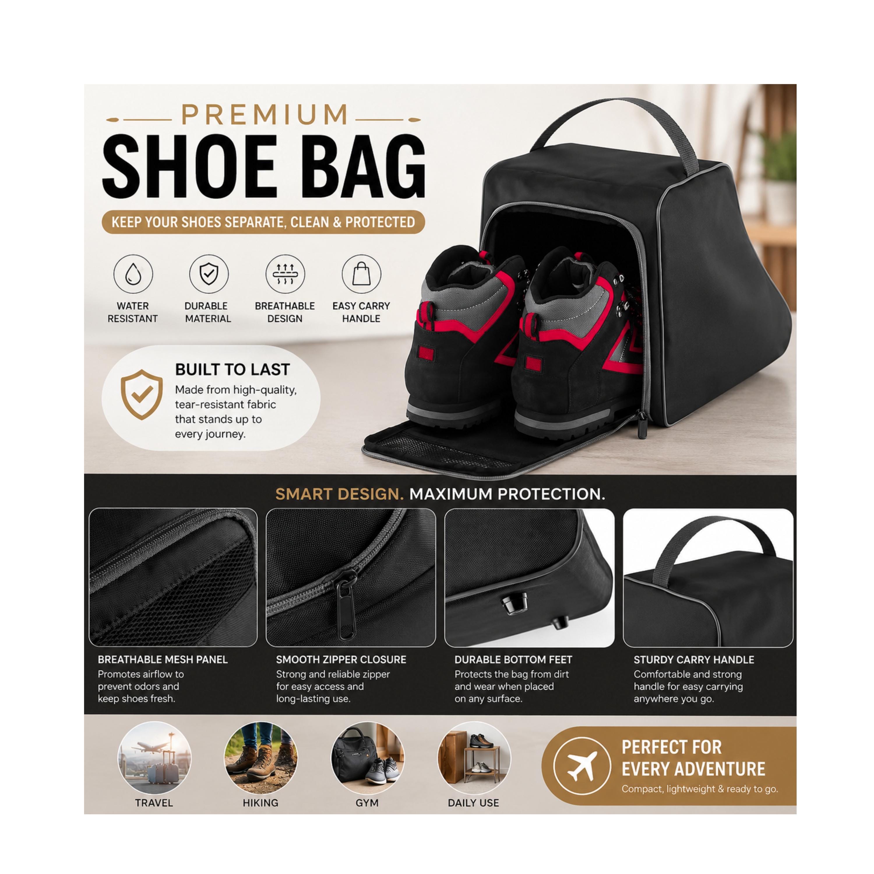 Personalized Hiking Boot Bag: Embroidered Monogram, Muddy Boot Storage