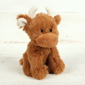 Highland Cow Soft Toy, Mini, Cuddly Toy, Cow Gift, Newborn, Present, Toy, Boy, Cute, Girl, Baby Gift