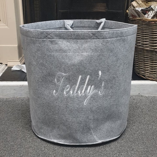 Personalised Storage Bag Basket, Toy Storage, Laundry Basket, Craft Storage, Home Decor,  Soft Basket, Easter Basket