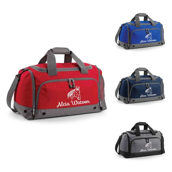 Personalised Horse Riding Holdall Bag With Embroidered Horse Logo Stable Ranch Bag Etsy