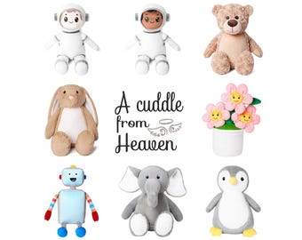 Ángel conmemorativo personalizado: recuerdo bordado