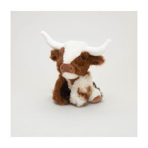 Mini vaca de peluche Texas Longhorn Highland: un tierno regalo para recién nacidos