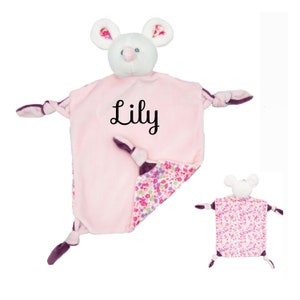 Personalized Comforter, Baby Snuggle, Mouse Comforter, Baby Blankets, Shower Gift, First Baby Toys, Personalized Blanket ,Baby Gift