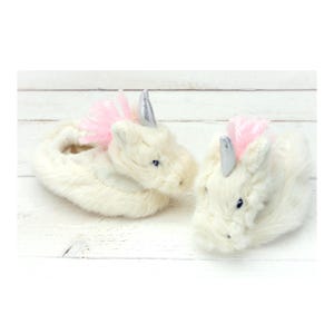Unicorn Slippers, Newborn First Slippers, Booties, Baby Shower Gift, New Baby Gift, New Mum, Christening, Keepsake