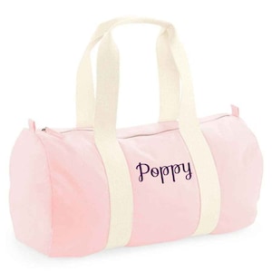 Personalised Name Duffel Bag, Bridesmaid Gifts, Cute Overnight Bag for Her, Custom Weekender Bag, Travel Bag, Initial Gym Bag, Hospital Bag