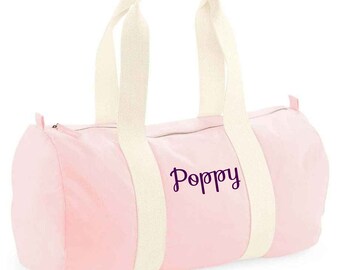 Personalized Bridesmaid Duffel Bag: Embroidered Organic Cotton Weekender