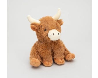 Horn Highland Cow Soft Toy, Mini, Cuddly Toy, Cow Gift, Newborn, Present, Toy, Boy, Cute, Girl, Baby Gift