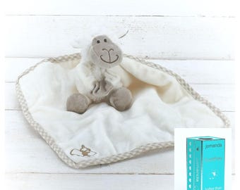 Personalized Sheep Baby Comforter: Plush Toy Soother, Gender Neutral Gift