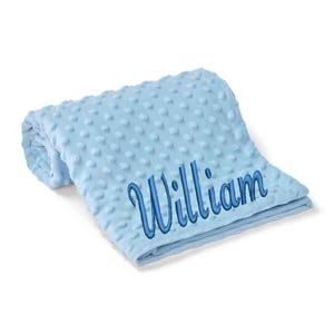 Personalized Baby Blanket: Embroidered Name, Soft Polyester Newborn Gift