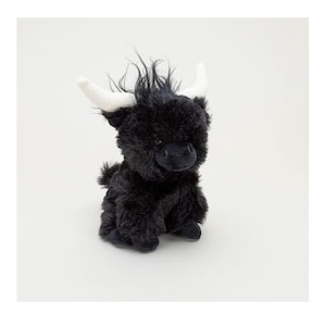ブラックロングホーン牛、ハイランド牛のぬいぐるみ、ミニ、かわいいおもちゃ、牛のギフト、新生児、プレゼント、おもちゃ、男の子、かわいい、女の子、ベビーギフト