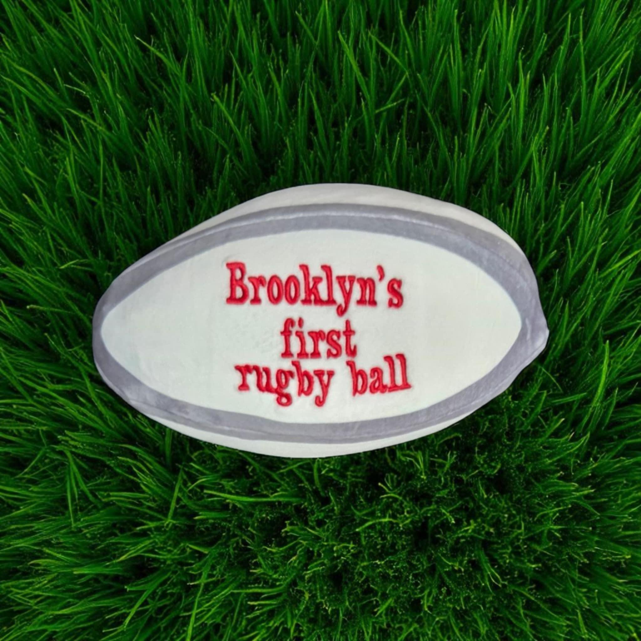 Personalized Embroidered Plush Rugby Ball: Rugby Fan Gift - Etsy