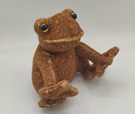 Cuddly Toy Frog Toad Green 11cm, Personalised Name on A Tag