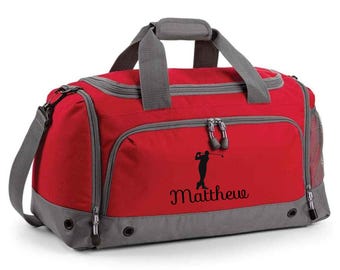 Personalized Embroidered Golf Holdall Bag: Water Resistant Sport Duffle