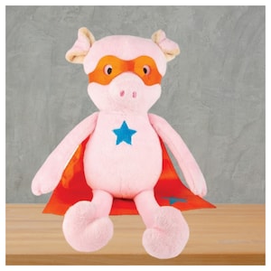 Personalised Superhero Teddy Bear With Cape, Soft Toy, Heart Warrior, Scar Buddy