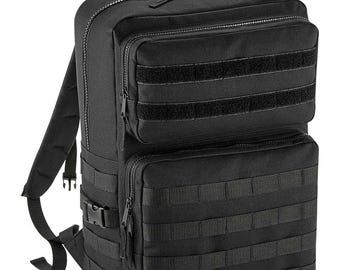 MOLLE Tactical 25L Backpack – Military Style, Eco-Friendly, Custom Name, Travel & Outdoor Bag