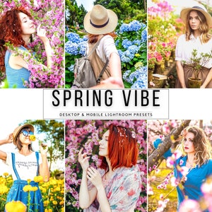 Spring Lightroom Presets: Mobile & Desktop Filters, Portrait Photography (Set of 10)