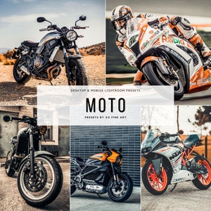 Motorcycle Lightroom Presets: Mobile & Desktop, Photo Editing (Set of 5)