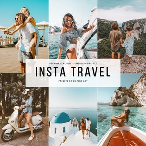 Travel Lightroom Presets: Mobile & Desktop Filters Set of 5