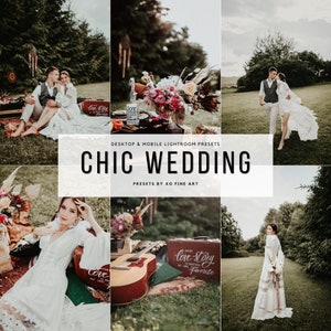 Boho Wedding Lightroom Presets: Chic Photo Filters (Desktop & Mobile)