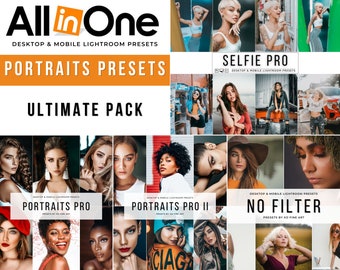 59 Portrait Lightroom Presets: Mobile & Desktop Filters (Digital Download)