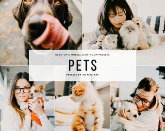 Pet Photography Lightroom Presets: Mobile & Desktop, 8 Filters (Digital Download)