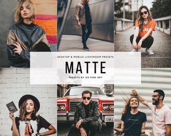 Moody Matte Lightroom Presets Pack - Muted Colors, Unique Aesthetics