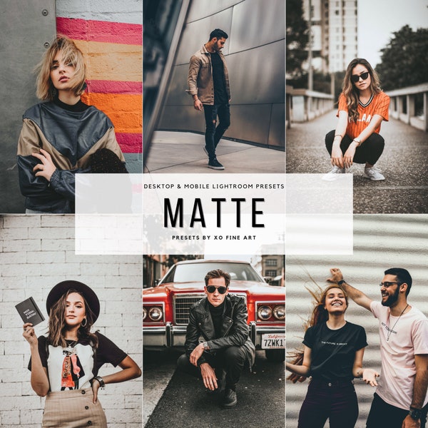 Moody Matte Lightroom Presets Pack - Muted Colors, Unique Aesthetics